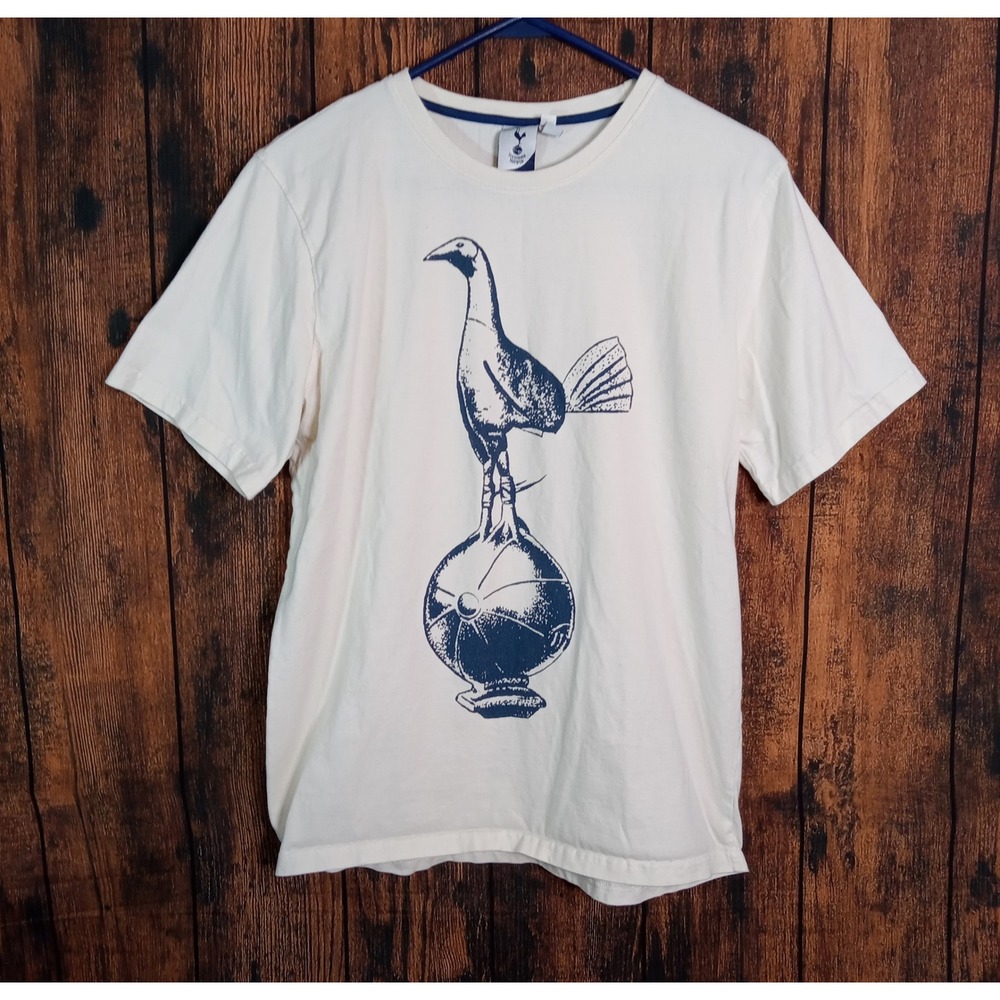Tottenham Hotspur Official Merchandise Mens Small Cream Graphic T-Shirt Spurs
